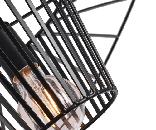 Светильник подвесной Строу 07696-80,19 Kink Light чёрный 1 лампа, основание чёрное в стиле современный лофт арт-деко шляпа фото 2