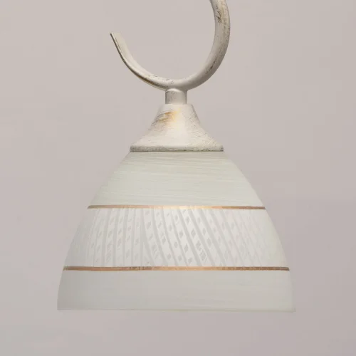 Люстра подвесная Ариадна 450018103 DeMarkt белая на 3 лампы, основание патина белое в стиле классический  фото 4