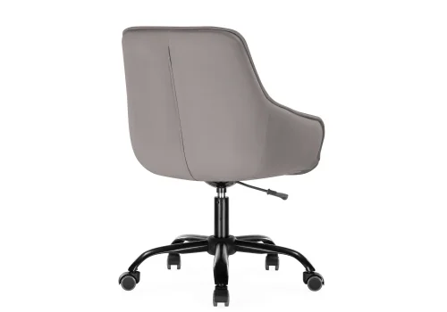 Компьютерное кресло Алмер серое  566506 Woodville, серый/велюр, ножки/пластик/чёрный, размеры - *930***570*600 фото 4