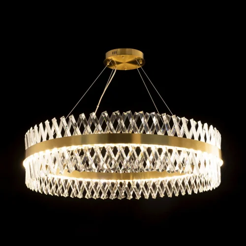 Люстра подвесная LED с пультом Ричард CL336103 Citilux прозрачная на 1 лампа, основание бронзовое в стиле современный хай-тек с пультом фото 8