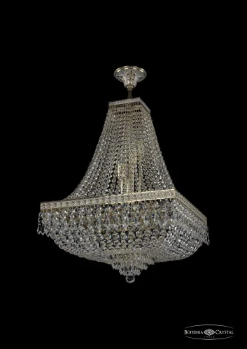 Люстра потолочная хрустальная 19272/H2/45IV GW Bohemia Ivele Crystal прозрачная на 8 ламп, основание золотое в стиле классический sp