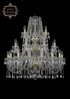 Люстра подвесная хрустальная 11.12.16+8+4.300.3d.Gd.Sp Богемиа Арт Классик прозрачная на 28 ламп, основание золотое в стиле классический Люстра подвесная хрустальная 11.12.16+8+4.300.3d.Gd.Sp Богемиа Арт Классик прозрачная на 28 ламп, основание золотое в стиле классический