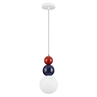 Светильник подвесной Anfisa 5615/1A Lumion белый 1 лампа, основание белое в стиле современный шар