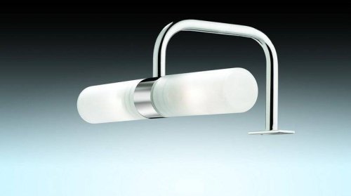 Бра С креплением на зеркало IZAR 2445/2 Odeon Light белый на 2 лампы, основание хром в стиле для ванной минимализм 