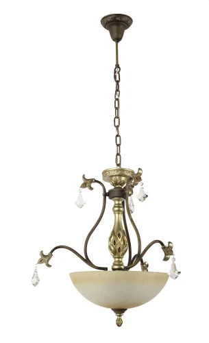 Люстра подвесная Dorato E 1.13.40.200 S Dio D'Arte белая на 3 лампы, основание золотое в стиле классический 
