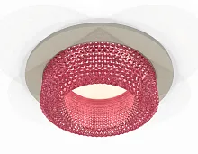 Светильник точечный XC7623022 Ambrella light серый розовый 1 лампа, основание серое в стиле модерн хай-тек 
