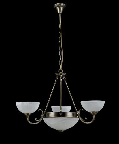 Люстра подвесная Herbert FR2012-PL-06-BZ Freya белая на 6 ламп, основание бронзовое в стиле классический  фото 3