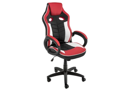 Компьютерное кресло Anis черное / красное / белое 11324 Woodville, красный чёрный/искусственная кожа, ножки/пластик/чёрный, размеры - *1210***620*670