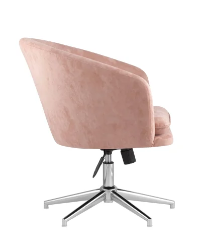 Кресло Харис регулируемое, замша, пыльно-розовый УТ000001782 Stool Group, розовый/искусственная замша, ножки/металл/серебристый, размеры - ****700*660мм фото 3