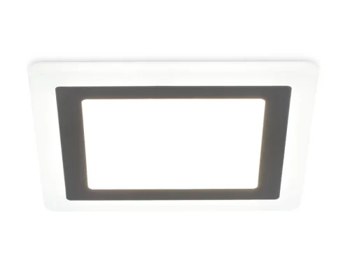 Светильник точечный LED Downlight DCR394 Ambrella light белый 1 лампа, основание белое в стиле современный хай-тек квадратный