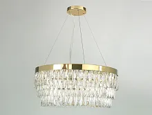 Светильник подвесной 10120+13/S gold Newport прозрачный 13 ламп, основание золотое в стиле американский современный классический 