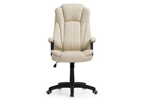 Компьютерное кресло Longo cream 11489 Woodville, бежевый/искусственная кожа, ножки/пластик/чёрный, размеры - *550***650*720 фото 8