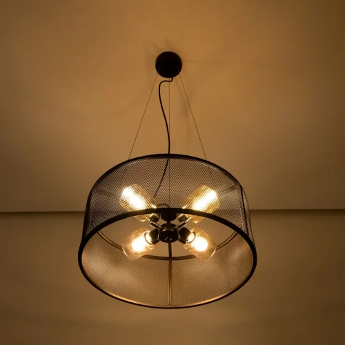 Люстра подвесная Робин CL535245 Citilux янтарная на 4 лампы, основание коричневое в стиле современный лофт  фото 10