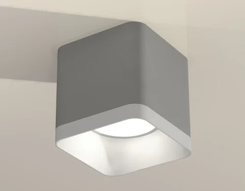 Светильник накладной XS7807001 Ambrella light белый 1 лампа, основание белое в стиле современный хай-тек квадратный фото 3