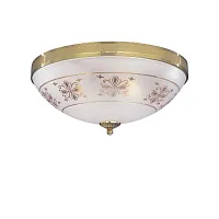 Люстра потолочная  PL 6102/4 Reccagni Angelo прозрачная белая на 4 лампы, основание золотое в стиле классический 