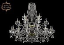 Люстра подвесная хрустальная 11.25.16+8+4.460.2d.Gd.Sp Bohemia Art Classic прозрачная на 28 ламп, основание золотое в стиле классический Люстра подвесная хрустальная 11.25.16+8+4.460.2d.Gd.Sp Bohemia Art Classic прозрачная на 28 ламп, основание золотое в стиле классический