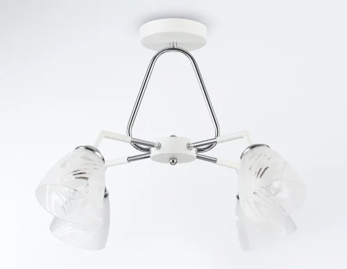 Светильник потолочный TR303291 Ambrella light белый 4 лампы, основание белое в стиле современный классический  фото 4
