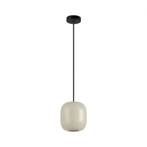 Светильник подвесной Cocoon 5060/1GA Odeon Light бежевый 1 лампа, основание чёрное в стиле современный шар