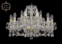 Люстра подвесная хрустальная 11.21.12+6.220.Gd.Sp Bohemia Art Classic прозрачная на 18 ламп, основание золотое в стиле классический 