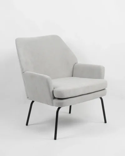 Кресло Харви светло-серый УТ000037091 Stool Group, серый/экокожа, ножки/металл/чёрный, размеры - *825***680*760мм