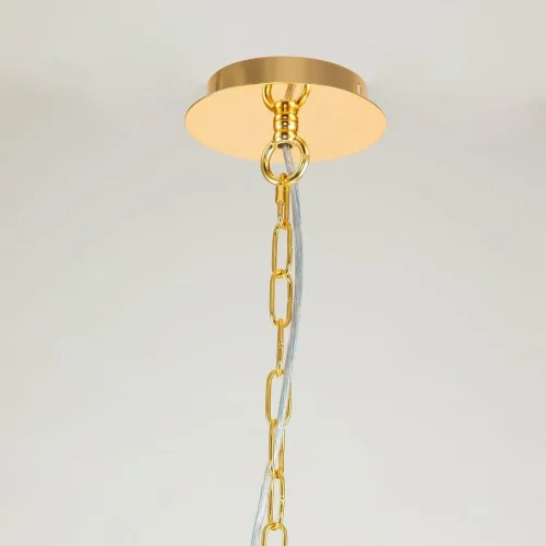 Люстра подвесная Cutie 2868-15P Favourite янтарная на 15 ламп, основание золотое в стиле классический  фото 3