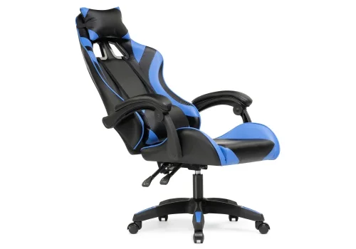 Кресло игровое Rodas black / blue 15245 Woodville, синий/искусственная кожа, ножки/пластик/чёрный, размеры - *1310***670*600 фото 7