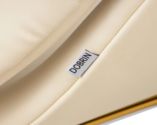 Кресло дизайнерское 72-LMO EMILY, цвет сиденья белый YP17, цвет основания золотой Dobrin, белый/винил, ножки/металл/золотой, размеры - ****810*780 фото 10