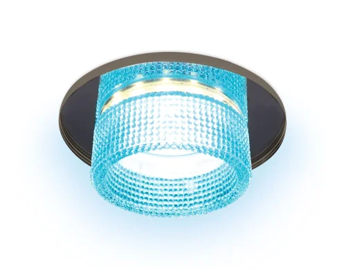 Светильник точечный TN351 Ambrella light голубой 1 лампа, основание хром в стиле хай-тек современный  фото 2