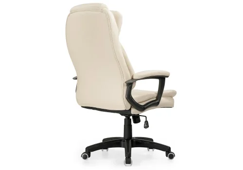 Компьютерное кресло Longo cream 11489 Woodville, бежевый/искусственная кожа, ножки/пластик/чёрный, размеры - *550***650*720 фото 4