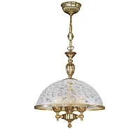 Люстра подвесная  L 6302/38 Reccagni Angelo белая на 5 ламп, основание золотое в стиле классический 