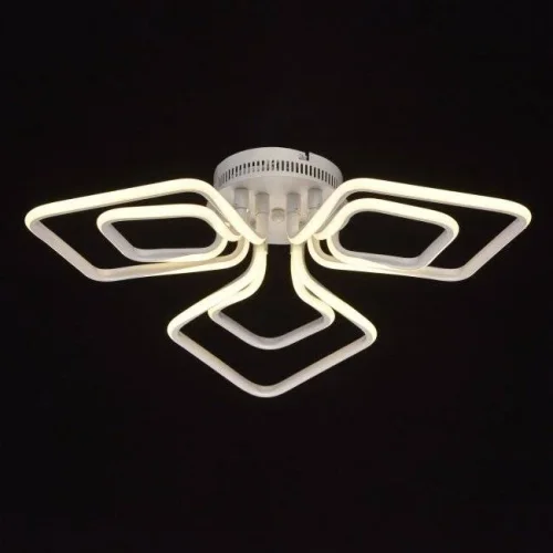 Люстра потолочная LED Аурих 496016803 DeMarkt белая на 3 лампы, основание белое в стиле хай-тек  фото 2