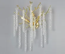 Бра Шанти 07871D,33 Kink Light прозрачный 3 лампы, основание золотое в стиле флористика современный ветви