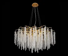Люстра подвесная Шанти 07871-80,33 Kink Light прозрачная на 10 ламп, основание золотое в стиле флористика современный ветви