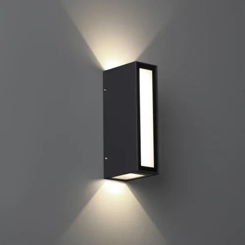Настенный светильник LED Strait 359194 Novotech уличный IP54 чёрный 1 лампа, плафон чёрный в стиле современный LED фото 6