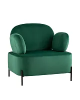 Кресло Кэнди велюр зелёный УТ000035881 Stool Group, зелёный/велюр, ножки/металл/чёрный, размеры - ****860*790мм
