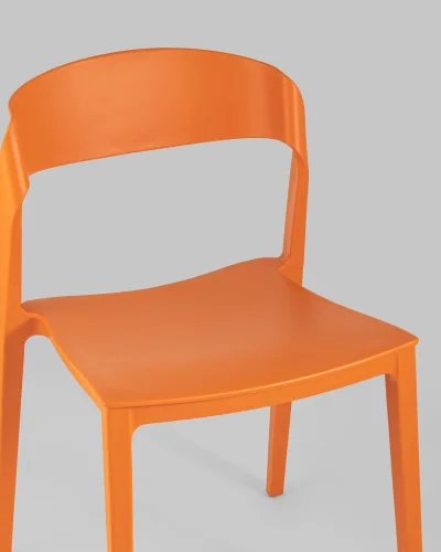 Стул Moris пластик оранжевый УТ000005556 Stool Group, оранжевый/пластик, ножки/пластик/оранжевый, размеры - ***** фото 8