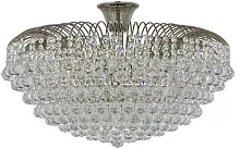 Люстра потолочная хрустальная Empoli E 1.2.60.100 N Arti Lampadari прозрачная на 10 ламп, основание никель в стиле классический 