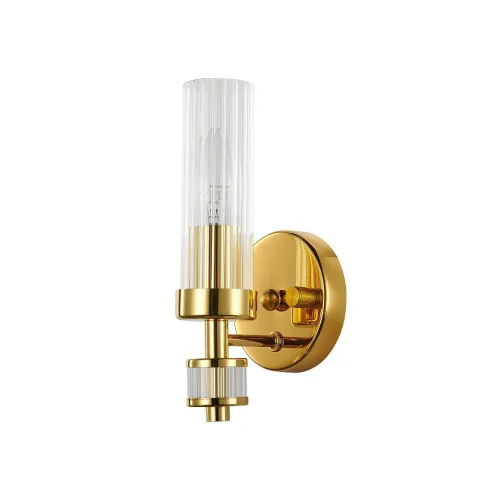 Бра с диммером Aesthetic 2673-1W Favourite прозрачный на 1 лампа, основание золотое в стиле арт-деко классический  фото 2