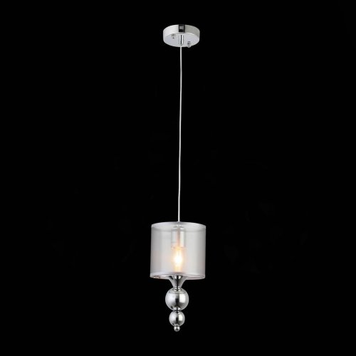 Светильник подвесной Pazione SLE107103-01 Evoluce серый серебряный 1 лампа, основание хром в стиле современный  фото 3
