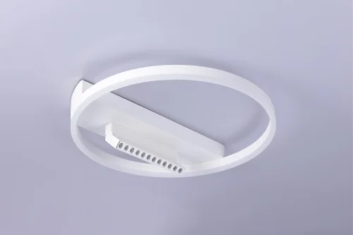 Светильник потолочный LED с пультом FL51457 Ambrella light белый 1 лампа, основание белое в стиле современный хай-тек кольца фото 2