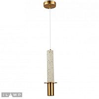 Светильник подвесной Lofty 10706-1 WH-BR iLamp белый 1 лампа, основание латунь в стиле современный 