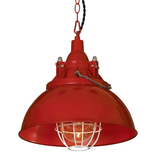 Светильник подвесной лофт LSP-9895 Lussole красный 1 лампа, основание чёрное красное в стиле лофт 