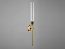 Бра 7291/A brass Newport прозрачный 1 лампа, основание латунь в стиле американский современный 