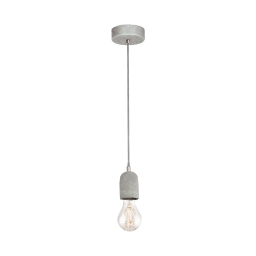 Светильник подвесной лофт SILVARES 95522 Eglo без плафона серый 1 лампа, основание серое в стиле современный 