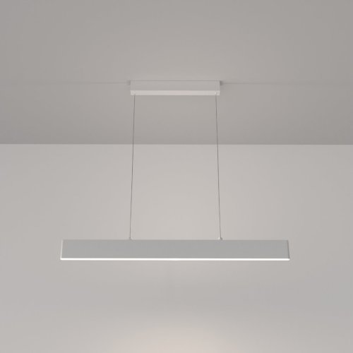 Светильник подвесной LED Step P010PL-L23W4K Maytoni белый 1 лампа, основание белое в стиле хай-тек минимализм линейный фото 2