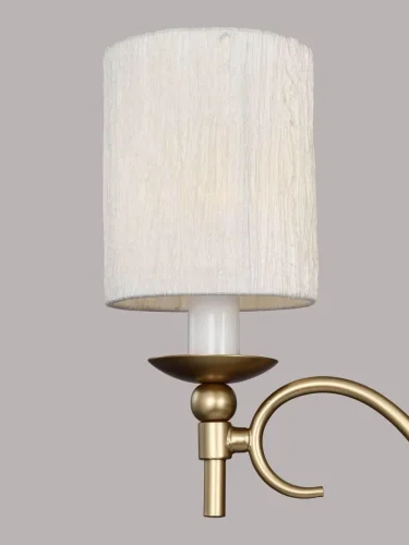 Люстра подвесная Lietta 2493-8P Favourite бежевая на 8 ламп, основание латунь в стиле арт-деко  фото 3