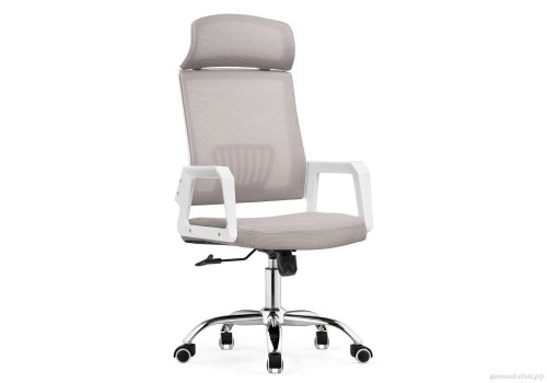 Компьютерное кресло Klit light gray 15636 Woodville, серый/сетка, ножки/металл/хром, размеры - *1220***580*580