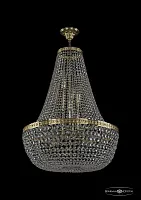 Люстра потолочная хрустальная 19111/H2/55IV G Bohemia Ivele Crystal прозрачная на 12 ламп, основание золотое в стиле классика sp