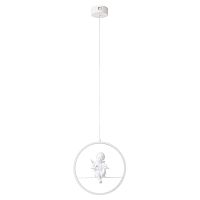 Светильник подвесной LED Paradise A6065SP-1WH Arte Lamp белый 1 лампа, основание белое в стиле хай-тек ангел кольца