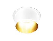 Светильник точечный TN201 Ambrella light белый 1 лампа, основание золотое в стиле современный 